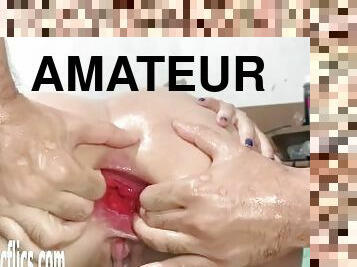 bouteille, extrême, fisting, orgasme, amateur, anal, jouet, latina, gode, fétiche