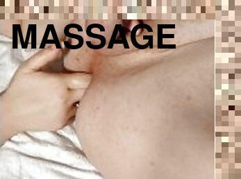 Cumshot after anal fingering, prostate massage and spanking - Femdom