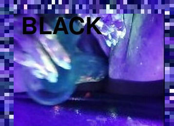 BBW Pussy Squirting Under a Black Light