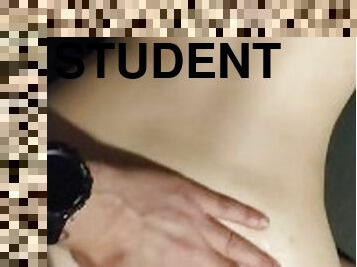 Quick doggy anal fun with a student