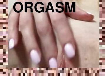 Pretty Woman Masturbates Wet Pussy to Orgasm Close-Up