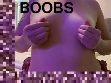 Little tease, I play with my boobs and pinch my nipples