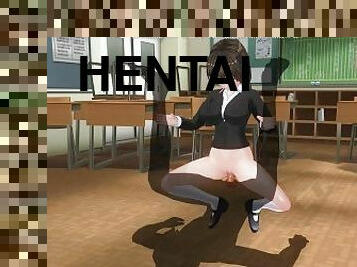 3D HENTAI Schoolgirl fucks her teacher's cock