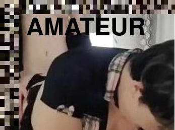 Emo Trans Girl Fucks a big Assed Fit Emo Femboy Until She Cums in His Ass