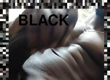 Black ????????? with a thick ???? cock masturbates in the bathroom for her chic @ ????????????
