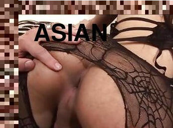 asiatisk, store-patter, transvestit, anal, pikslikkeri, udløsning, kæmpestor-pik, transvestit-tranny, sperm, lille