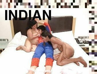 Both Indian Sluts wants to get Fucked Together - Indian threesome sex
