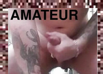 amatori, gay, laba, picioare, solo, baietel, tatuaj, pula