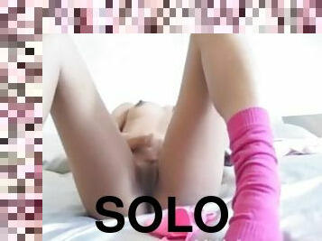 Cute latina teen solo rubs