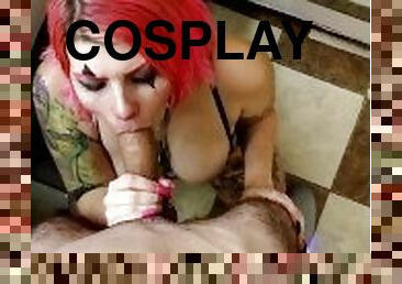 Cosplayer sucking dick at anime convention