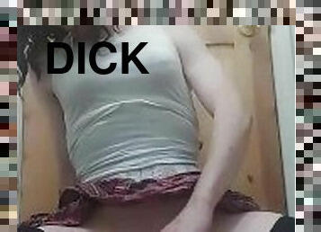 Getting spun, crossdressing, and showing off this hard girl cock