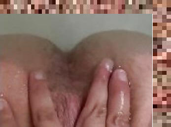 Cock and ass play in bath