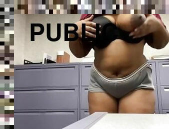 RISKY PUBLIC STRIP IN BOSS’ OFFICE  JASZ