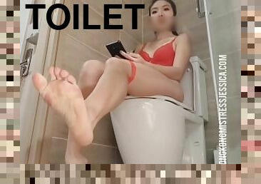 (Preview) E58. Home toilet slave explanation (Full clip: servingmissjessica. com/product/e58/)