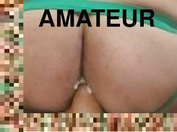 My ass cumming on dildo