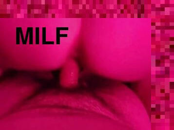 Reverse Cowgirl Milf Ride Makes Mr. Creamy's Dick Shine - Pink Light Edition