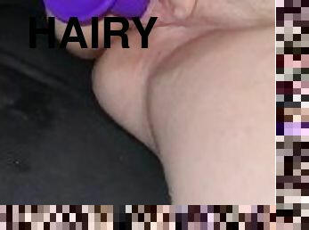 Fucking my fat hairy wet pussy