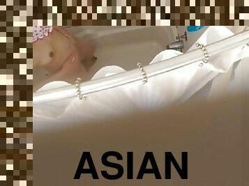 asiatisk, bad, smal, kamera, spion, voyeur, dusch, gömd