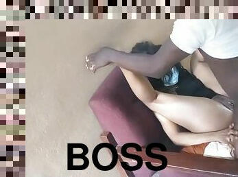 Hotel Waiter Plan To Service A Guest And His Boss Find Our And Punish Her By Sucking Her Boob And Fuck Her Hard