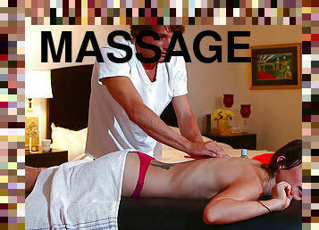 Amber Rayne receives full massage