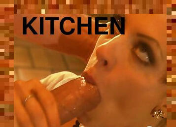 Gets Horny While Cooking In The Kitchen With Vanessa Lane