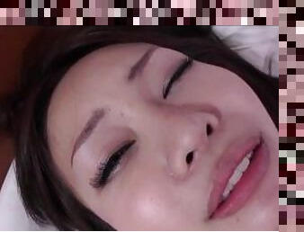 Horny Japanese babe sucks a big cock POV style