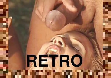 Bombheaded Retro Cock Spits Gooey Jizz In Blonde's Mouth