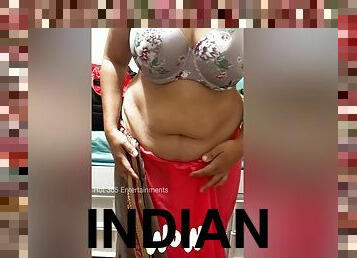 Indian Wife Saree Strip And Bra Change - Desi Teasing - Tamil Actress