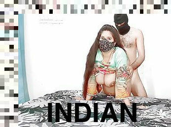 Indian Big Tits Aunty Is Having Sex With Boy After Handjob - Huge Boobs