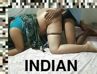 Ever Best Fucking Indian Bhabhi In Wood In Blue Saree ! Desi Hardcore Sex With Stepaunt