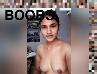 Today Exclusive- Hot Look Desi Girl Showing Her Boobs And Pussy