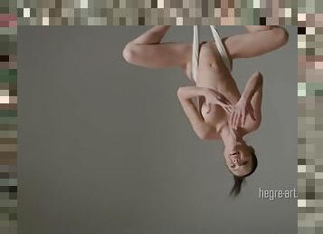 Magdalena In Nude Anti Gravity Yoga