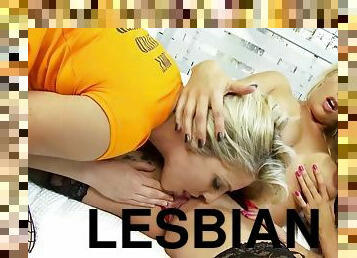 Lesbian Jail Threesome