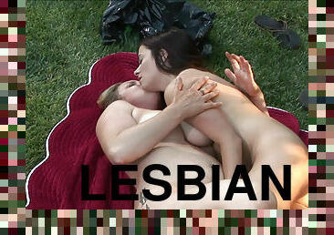 Charming lesbian sex in nature by Autum Moon and Taylor Vixen