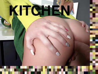 Kitchen sex with cuties Lilith Morningstar and Mackenzie Mace