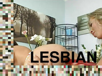 Two tireless lesbians Ketty and Francesca Felucci play with a glass dildo