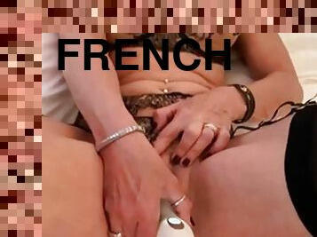 Blonde French MILF Marina Beaulieu masturbates with a sex toy