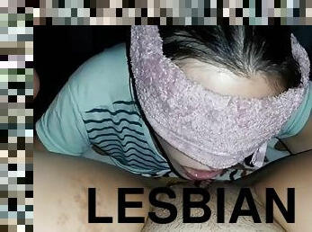 Eating my pussy blindfolded to make me feel free lesbian candys