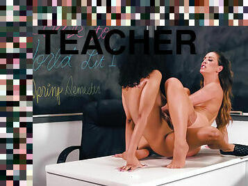 Jeni Angel knows how to earn a grade from teacher Cherie DeVille