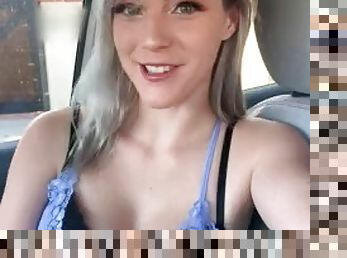 Young blonde JAMIE JETT has sex in public after porn shoot
