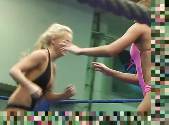 Cipriana and Barbie White fight turns into wild pussylicking and fingering