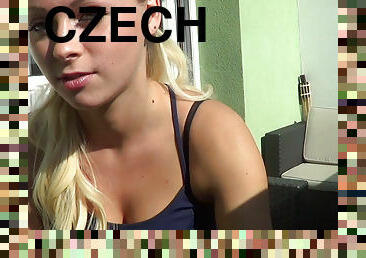 Unbelievably hot Czech blonde in POV cock sucking and riding