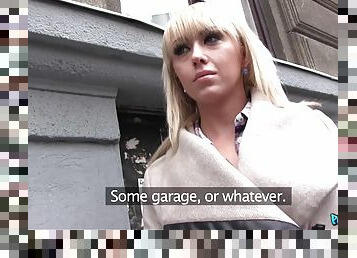 Slutty Czech blonde Christina Shine fucked in POV for cash