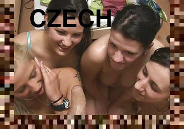 4 GIRLS &#38; ONE GUY AT CZECH MEGA SWINGERS