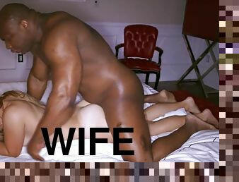 Wife without hubby cheating in hotel