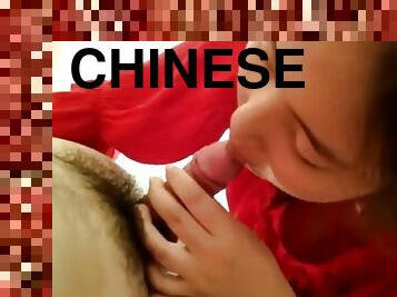 big chest chinese girlfriend jihua gives an artfully giving head and riding one-eyed snake point of view