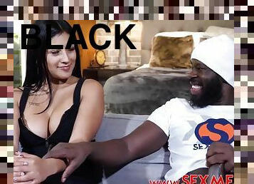 Mexican girl gets black chopper - interracial sex