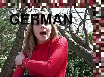 GERMAN SCOUT - Skinny College 18Yo Emily Seduce to Bang