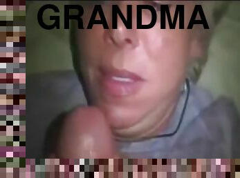 Hot grandma gets fucked and creampied by her boy
