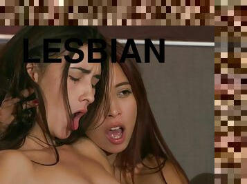 Perfect lesbian sex with sexy teens Bambi Joli and Paula Shy